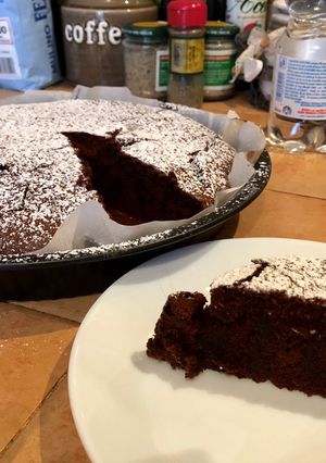 Foto di Torta soffice con cacao e banane