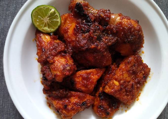 Resep 12. Ayam Panggang Teflon Bumbu Rujak, Enak Banget