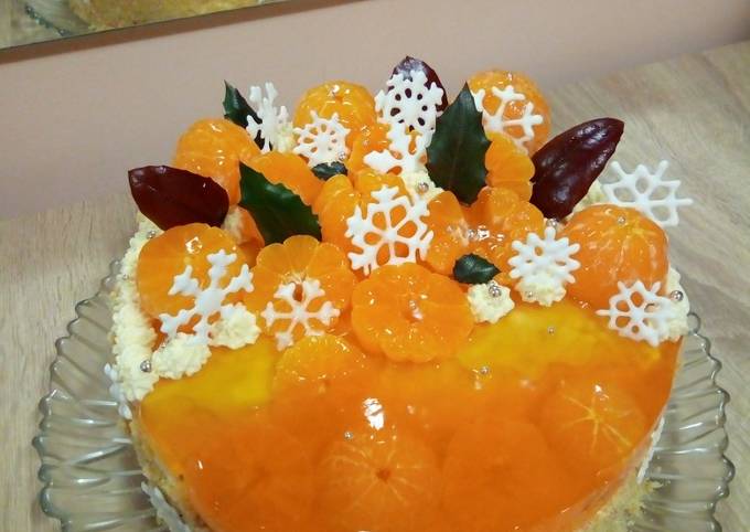 Цитрусовий торт з маком і кокосом