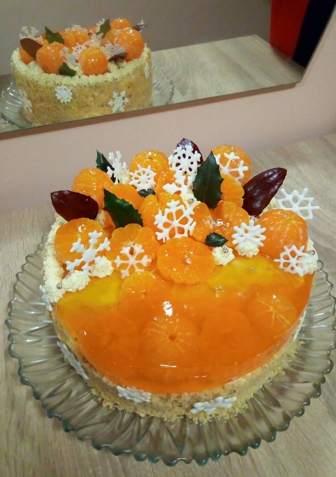Цитрусовий торт з маком і кокосом