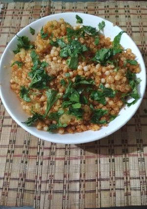 A picture of Sabudana khichadi.