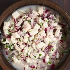 A picture of Abalone Ceviche.