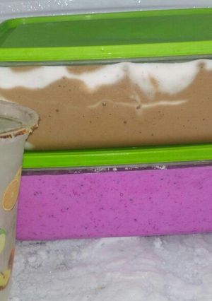 Foto resep Ice cream buah naga dan black forest