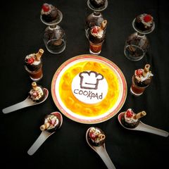 A picture of Chocolate Pani Puri.