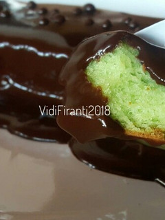 Foto resep Spongecake Pandan Coklat Lumer | Bolu Pandan Lembut