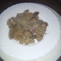 Dry fried liver A picture of Dry fried liver.