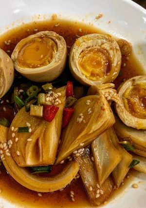 Hình của món Trứng ngâm tương Hàn Quốc.