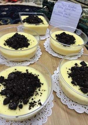 Foto resep Dessert custard toping oreo