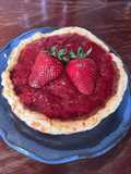Tarte Cheesecake de Morangos com Massa Pronta