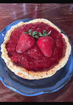 Foto de Tarte Cheesecake de Morangos com Massa Pronta
