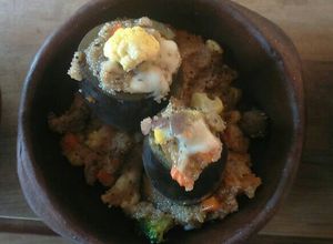 Una foto de Berenjenas rellenas con Amaranto