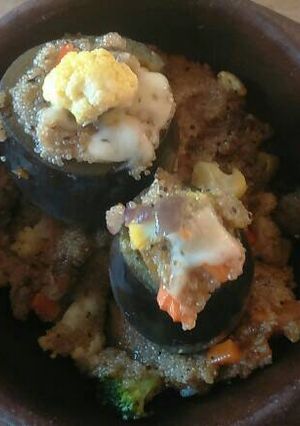 Una foto de Berenjenas rellenas con Amaranto