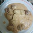 Albóndigas en salsa de nata