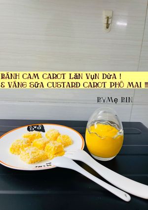 Hình của món Bánh cam carrot lăn vụn dừa.