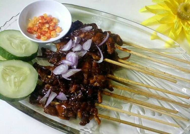 Resep Sate Jamur Tiram Rasa Dendeng Sapi 😁😁😁 yang Enak