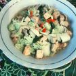 tumis sawi tahu jamur
