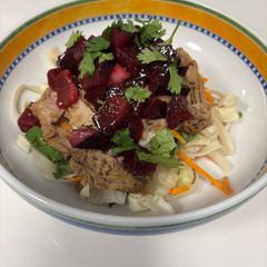 A picture of Plum Pork Noodle Bowl.