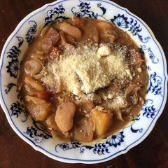 A picture of California Farm Dried Lima Beans & Chipotle Pork Stew.