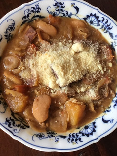 A picture of California Farm Dried Lima Beans & Chipotle Pork Stew.