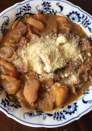 A picture of California Farm Dried Lima Beans & Chipotle Pork Stew.