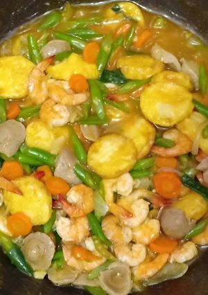 Foto resep Tofu Udang Asam Manis