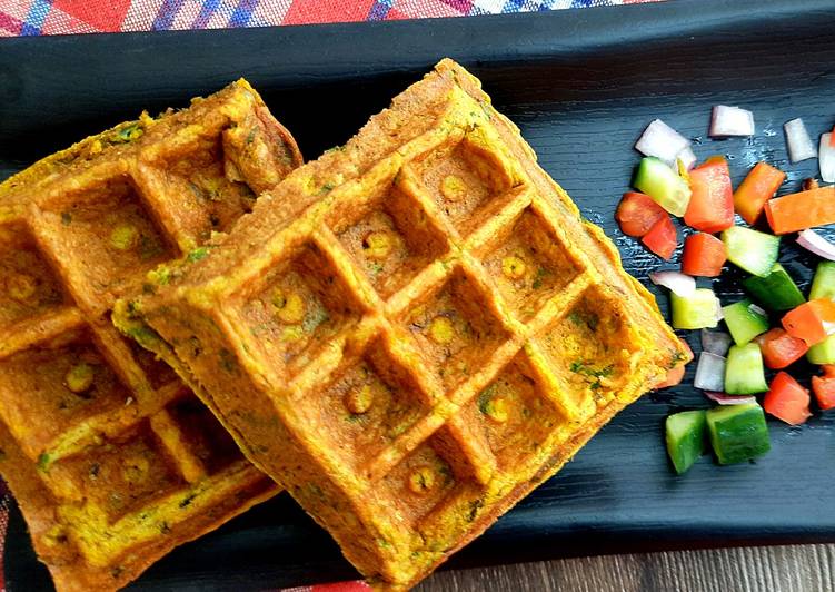 Savory Besan Waffles