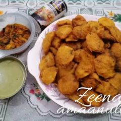 Hyderabadi Aloo Bhajiye with Chat Masala A picture of Hyderabadi Aloo Bhajiye with Chat Masala.