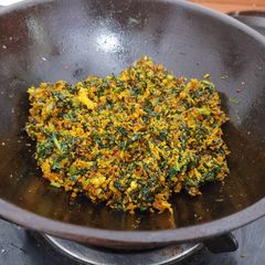 A picture of Cheera Thoran (Spinach bhaji).