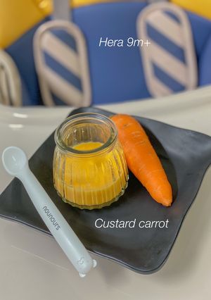 Hình của món Custard carrot phô mai cho bé.