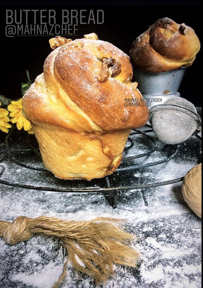 عکسی از دستور نان شیرین پنتون ایتالیایی‏Panettone Italian bread 🍞 نان کره ای