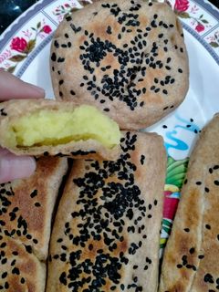 Hình của món Bánh mì nguyên cám nhân khoai lang không cần lò nướng eatclean.