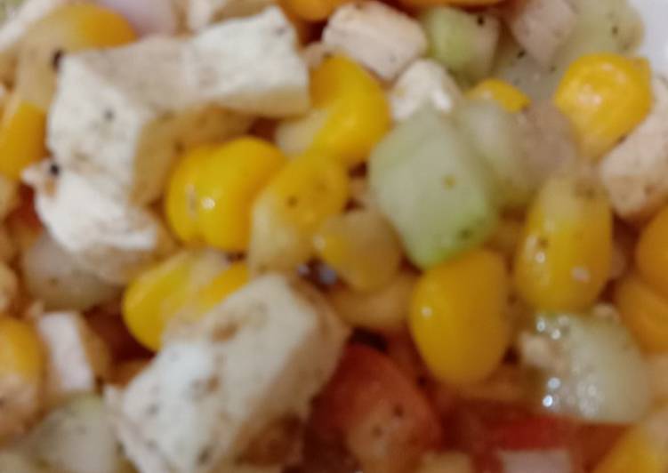 Corn paneer chat