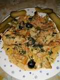 Farfalle cu carne de iepure și ciuperci