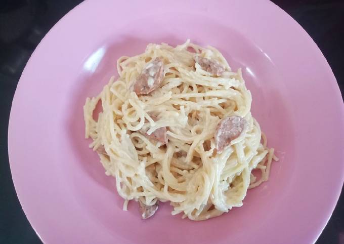 Resep Spaghetti Sosis Carbonara Oleh Nur Ekayanti Cookpad