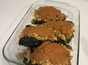 A picture of grilling poblano peppers
