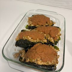 A picture of Chicken Chiles Rellenos.