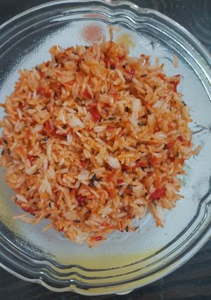 A picture of Orange pulao.