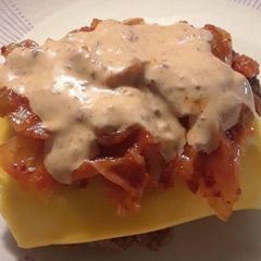 A picture of Kimchi burger.