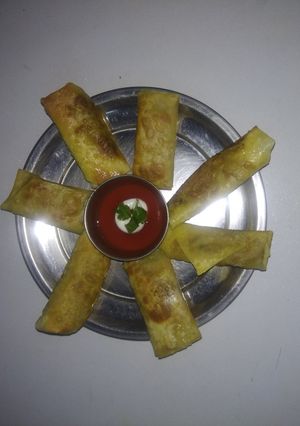 A picture of Veg mayonnaise spring roll.