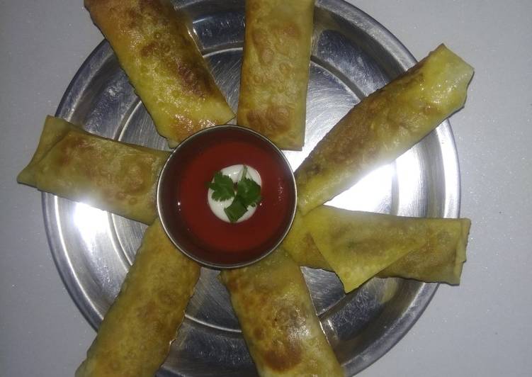 Recipe of Perfect Veg mayonnaise spring roll