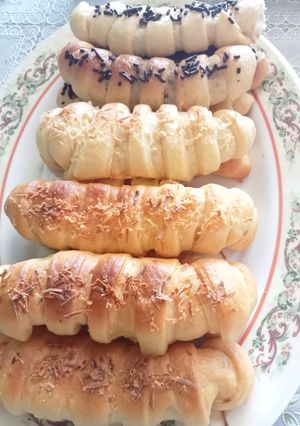 Foto resep Roti panggang isi coklat dan selai keju 🥐🥖😋