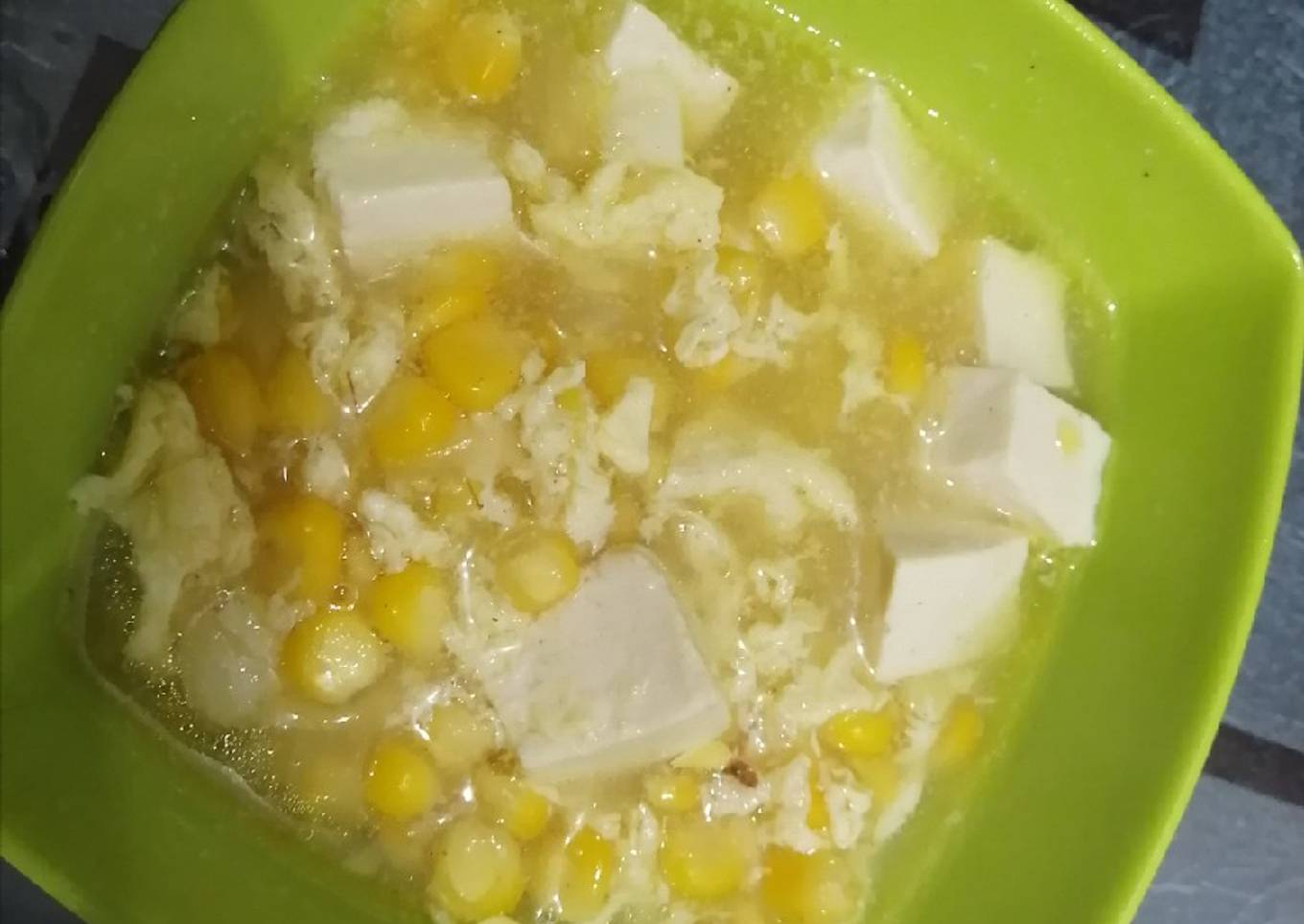 Sup jagung tahu