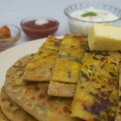 A picture of Stuffed Paneer Potato Paratha.