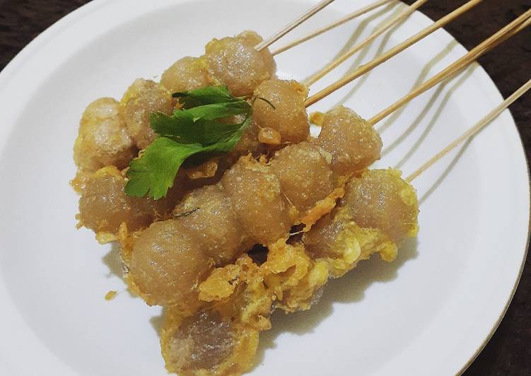 Resep Sate Bakso Aci Goreng Telur Oleh Disty S Kitchen Cookpad