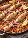 Arroz de Lulas Inteiras