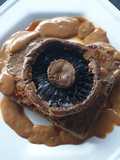 Minute steak with Portabella mushroom
