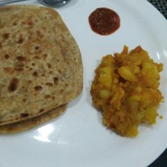 Salt paratha with Aloo Sabzi A picture of Salt paratha with Aloo Sabzi.