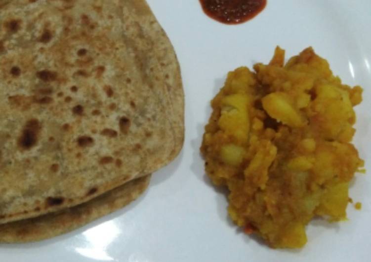 Salt paratha with Aloo Sabzi