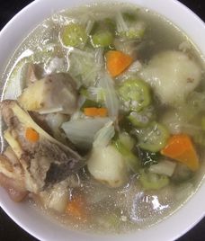 thịt lợn, khoai sọ