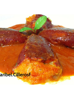Una foto de Pimientos del piquillo rellenos de brandada de bacalao